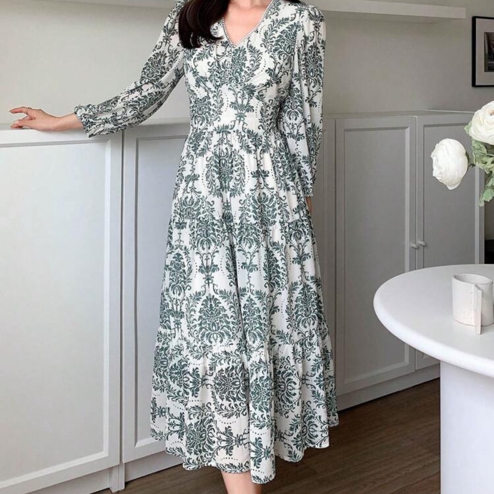 Green Patterned Dress